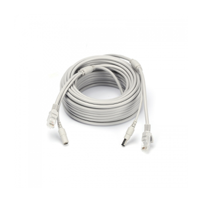Патчкорд комбинированный по витой паре Ritar RJ-45+DC 50m серый