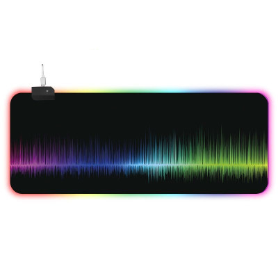 Игровая поверхность для компьютерной мыши и клавиатуры RGB с подсветкой UKC 80х30 см 70000