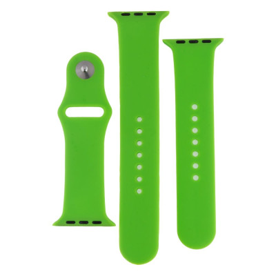 Ремешок Band Silicone Two-Piece для Apple Watch 42 / Apple Watch 44mm Shiny green