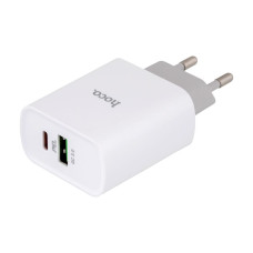 Сетевое зарядное устройство Hoco C80A PD 20w + QC 3.0 Белый