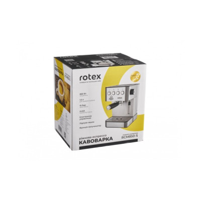 Рожковая кофеварка эспрессо Rotex RCM850-S Power Espresso Рожковая кофеварка эспрессо Rotex RCM850-S Power Espresso