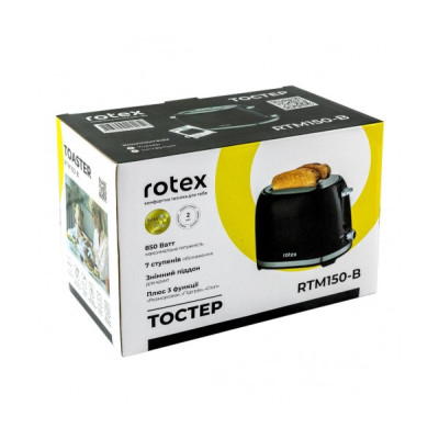 Тостер Rotex RTM150-B 850 Вт Черный Тостер Rotex RTM150-B 850 Вт Черный