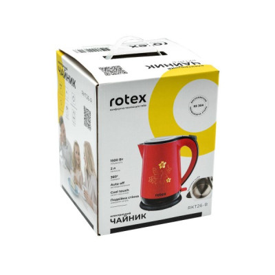 Электрочайник Rotex RKT26-R 1500 Вт Красный/Черный Электрочайник Rotex RKT26-R 1500 Вт Красный/Черный