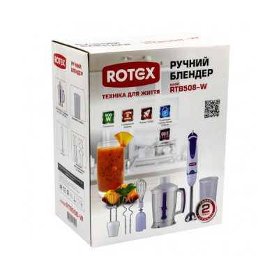 Погружной блендер Rotex RTB508-W 500 Вт Белый/синий Погружной блендер Rotex RTB508-W 500 Вт Белый/синий