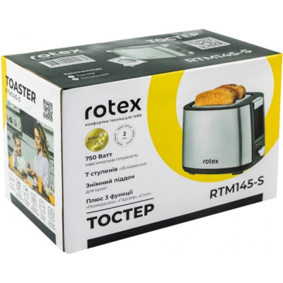 Тостер Rotex RTM145-S 750 Вт Тостер Rotex RTM145-S 750 Вт