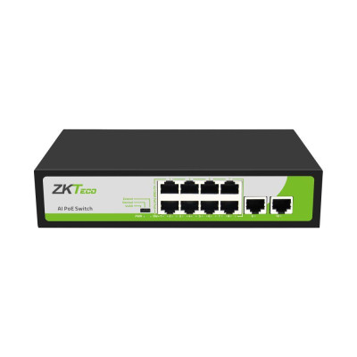 8-портовый PoE коммутатор ZKTeco ZK-PoE82N-120W (8xPOE, 2xLAN)