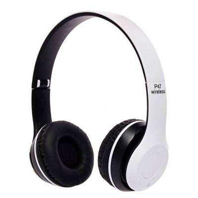 Беспроводные наушники Bluetooth Wireless Headset MDR P47 Black White Беспроводные наушники Bluetooth Wireless Headset MDR P47 Black White
