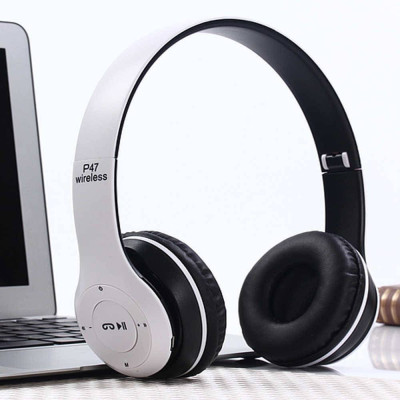 Беспроводные наушники Bluetooth Wireless Headset MDR P47 Black White Беспроводные наушники Bluetooth Wireless Headset MDR P47 Black White
