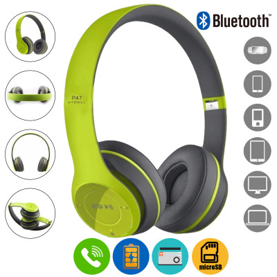 Беспроводные наушники Bluetooth Wireless Headset MDR P47 Black гарнитура для ПК Беспроводные наушники Bluetooth Wireless Headset MDR P47 Black гарнитура для ПК