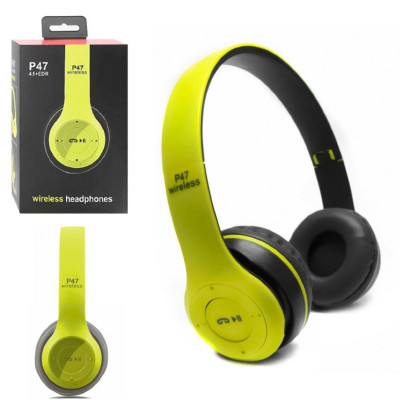 Беспроводные наушники Bluetooth Wireless Headset MDR P47 Black гарнитура для ПК Беспроводные наушники Bluetooth Wireless Headset MDR P47 Black гарнитура для ПК