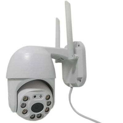 Камера наружного видеонаблюдения Visio CAM-6-IP Wi-Fi поворотная видеокамера уличная 2.0mp, 360°/90° Белый Камера наружного видеонаблюдения Visio CAM-6-IP Wi-Fi поворотная видеокамера уличная 2.0mp, 360°/90° Белый