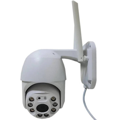 Камера наружного видеонаблюдения Visio CAM-6-IP Wi-Fi поворотная видеокамера уличная 2.0mp, 360°/90° Белый Камера наружного видеонаблюдения Visio CAM-6-IP Wi-Fi поворотная видеокамера уличная 2.0mp, 360°/90° Белый