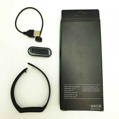 Умный фитнес браслет трекер UKC с пульсометром шагомером Smart band M5 черный Умный фитнес браслет трекер UKC с пульсометром шагомером Smart band M5 черный