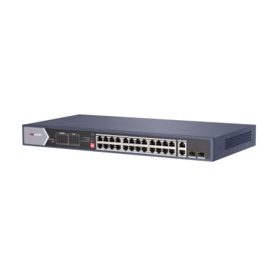 PoE комутатор Hikvision DS-3E0528HP-E 24 порти PoE (178918)