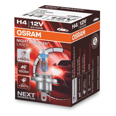Автолампа Osram H4 64193NL Night Breaker LASER NG +150% 60/55W 12V P43T 1шт Автолампа Osram H4 64193NL Night Breaker LASER NG +150% 60/55W 12V P43T 1шт