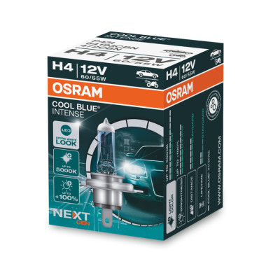 Галогенова лампа Osram H4 12V 60W P43t Cool Blue Intense Next Gen (64193CBN)