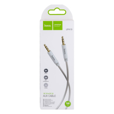 Аудио кабель Hoco UPA19 Aux 3.5mm to Aux 3.5mm Стальной Аудио кабель Hoco UPA19 Aux 3.5mm to Aux 3.5mm Стальной