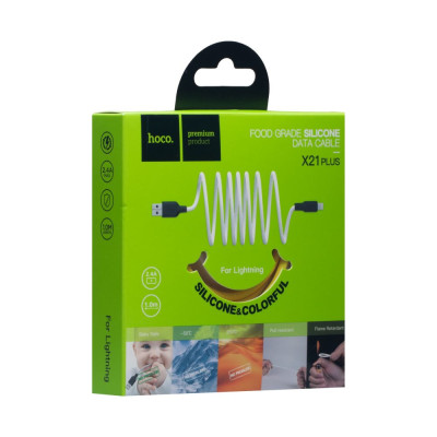 Кабель USB Hoco X21 Plus Silicone USB - Lightning 2.4A 1m Черно-Красный Кабель USB Hoco X21 Plus Silicone USB - Lightning 2.4A 1m Черно-Красный