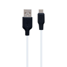 Кабель USB Hoco X21 Plus Silicone USB - Type C 1m Черно-Белый