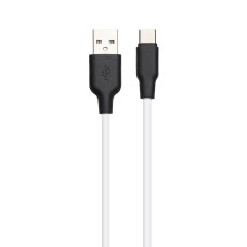 Кабель USB Hoco X21 Plus Silicone USB - Type C 2m Черно-Белый