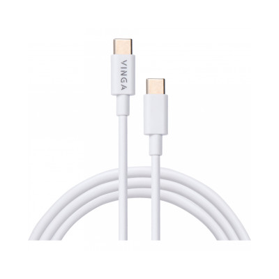 Дата кабель USB Type-C to Type-C 1.0m 45W PVC Vinga (VCPCTC45W)