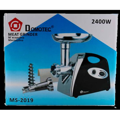 М'ясорубка електрична із соковижималкою Domotec MS-2019 чорна 2400W (4334_1838) М'ясорубка електрична із соковижималкою Domotec MS-2019 чорна 2400W (4334_1838)