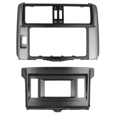 Переходная рамка No Brand 2 DIN Toyota Land Cruiser Prado 2010 Черно-серебристый (9310-37867)