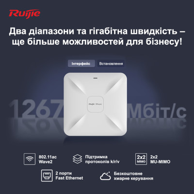Точка доступа Ruijie Reyee RG-RAP2200(F) Точка доступа Ruijie Reyee RG-RAP2200(F)
