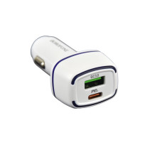 Автомобільний зарядний пристрій Borofone BZ14A PD20W QC3.0 Type C to Lightning 3A Білий