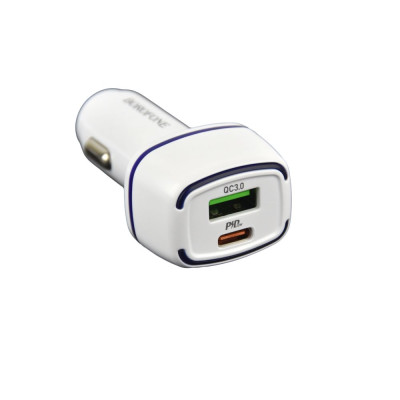 Автомобільний зарядний пристрій Borofone BZ14A PD20W QC3.0 Type C to Lightning 3A Білий