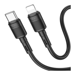Кабель Hoco X83 Supports for Apple PD 20W fast charge Type C to Lightning Черный