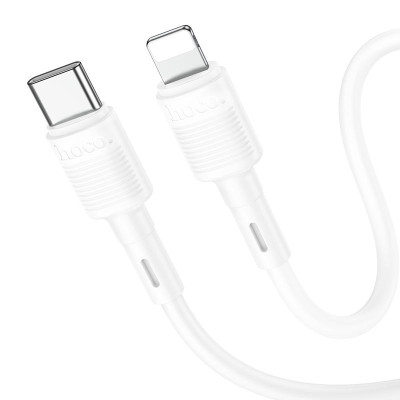 Кабель Hoco X83 Supports for Apple PD 20W Fast Charge Type C to Lightning Білий