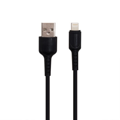 Кабель Borofone BX16 USB - Lightning 2.4A Max 1 m Черный