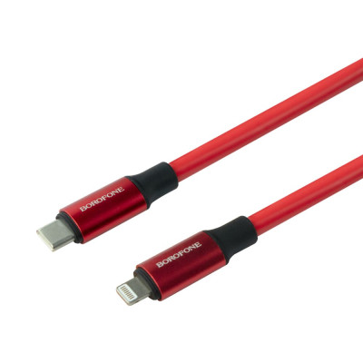 Кабель Borofone BX82 Extra Durable 20W PDType C to Lightning 3A 1 m Красный Кабель Borofone BX82 Extra Durable 20W PDType C to Lightning 3A 1 m Красный