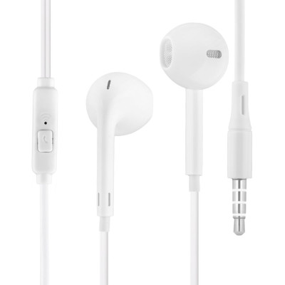 Проводные наушники Borofone 3.5 mm BM54 Maya вкладыши с микрофоном 1.2 m White