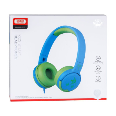 Проводные наушники накладные с микрофоном XO EP47 3.5 mm 1.2 m Blue-Green Проводные наушники накладные с микрофоном XO EP47 3.5 mm 1.2 m Blue-Green