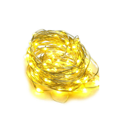 Гирлянда светодиодная No Brand Роса на батарейках 5 м 50 LED Желтый (hub_6ql6a8) Гирлянда светодиодная No Brand Роса на батарейках 5 м 50 LED Желтый (hub_6ql6a8)