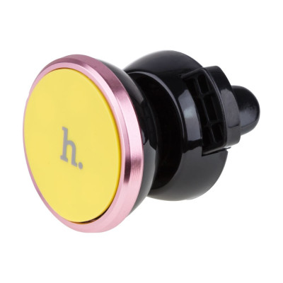 Держатель для смартфона Hoco CA3 Ring Magnetic магнитная фиксация устройства Yellow