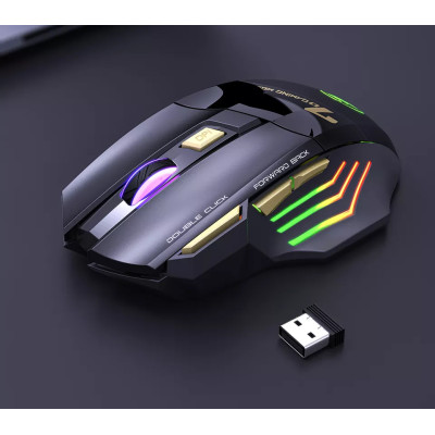 Мышь беспроводная бесшумная игровая iMICE X7 с аккумулятором и подсветкой 2,4G+Bluetooth Мышь беспроводная бесшумная игровая iMICE X7 с аккумулятором и подсветкой 2,4G+Bluetooth