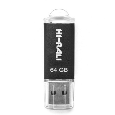 Флеш пам'ять Hi-Rali Rocket USB 2.0 64GB Black Флеш пам'ять Hi-Rali Rocket USB 2.0 64GB Black