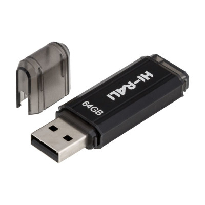 Флеш пам'ять Hi-Rali Stark USB 2.0 64GB Black Флеш пам'ять Hi-Rali Stark USB 2.0 64GB Black