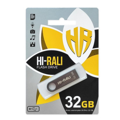 Флеш пам'ять Hi-Rali Shuttle USB 2.0 32GB Black