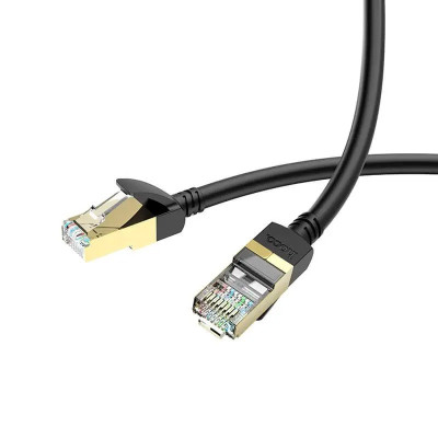 Кабель RJ45 HOCO LAN Level pure copper gigabit ethernet cable US02 5 м чорний Кабель RJ45 HOCO LAN Level pure copper gigabit ethernet cable US02 5 м чорний