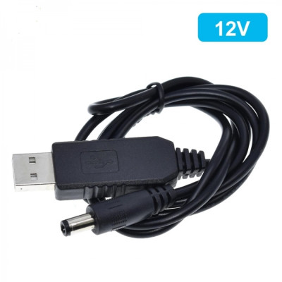 Кабель для живлення роутера від Power Bank No Brand USB DC 12V 1 м Чорний (hub_8i5njv) Кабель для живлення роутера від Power Bank No Brand USB DC 12V 1 м Чорний (hub_8i5njv)