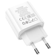 Зарядное устройство Hoco C80A Plus PD Type-C 20W QC 3.0 USB-A 18W Max 3.0A White