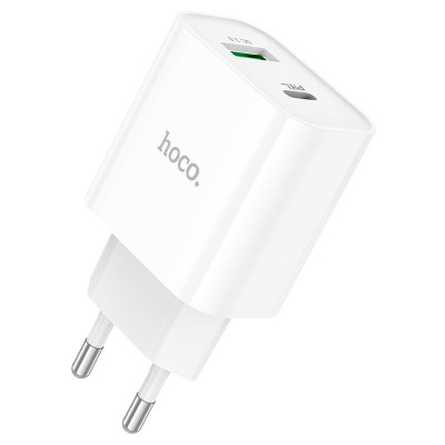 Зарядное устройство Hoco C80A Plus PD Type-C 20W QC 3.0 USB-A 18W Max 3.0A White Зарядное устройство Hoco C80A Plus PD Type-C 20W QC 3.0 USB-A 18W Max 3.0A White