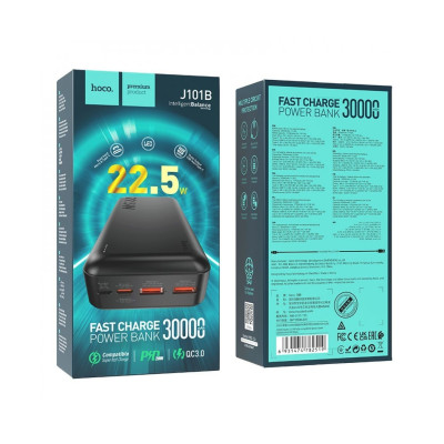 УМБ Power Bank Hoco J101B Astute QC2.0/3.0 fully compatible PD 20W 3A Micro-USB Type-C 30000 mAh УМБ Power Bank Hoco J101B Astute QC2.0/3.0 fully compatible PD 20W 3A Micro-USB Type-C 30000 mAh