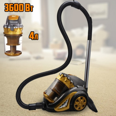 Пылесос Domotec 4408MS-3600W Turbo Brush 4 л Желтый