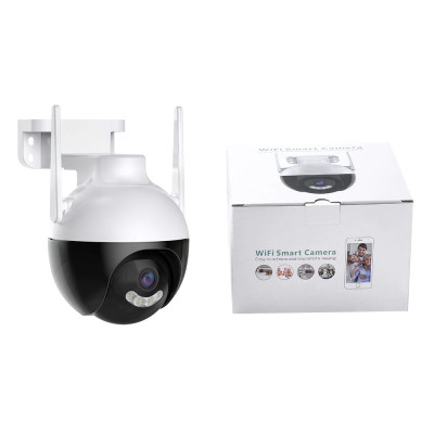 IP камера видеонаблюдения RIAS PT85 (iCSee APP) Wi-Fi HD уличная с удаленным доступом White (3_02496) IP камера видеонаблюдения RIAS PT85 (iCSee APP) Wi-Fi HD уличная с удаленным доступом White (3_02496)