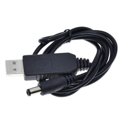 Кабель для живлення роутера від Power Bank No Brand USB DC 9V 1 м Чорний (hub_zfly7r)